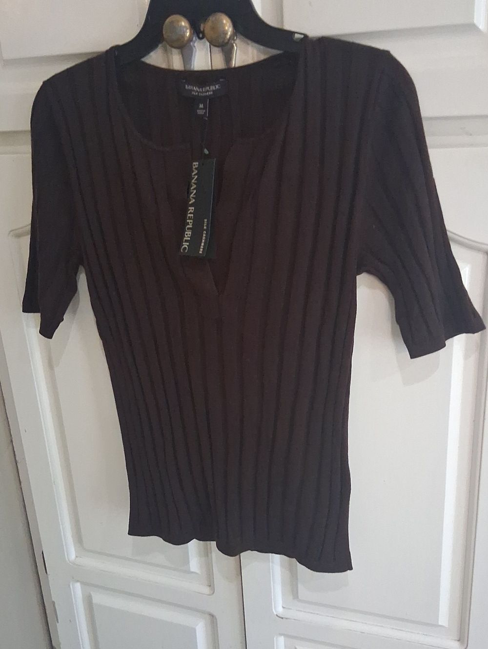 NWT Banana Republic Silk Cashmere Women's Brown Sweater Size Medium